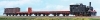 FS nkladn vlak, Era III, 5-vozov sprava, pozostvajca z parnej lokomotvy Gr 851, batoinovho voza typu DM 98000 a 3 nal