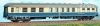 Abteilwagen s jed�lensk�m vozom typu ARmz216 DB, epocha IV-V, v oce�novo modro-be�ovej farbe a �edou strechou