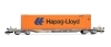 4-n�pravov� kontajnerov� voze� Sffgmss s 45s kontajnerom Hapag-Lloyd, TOUAX