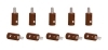 Cross-hole plug brown, 10 pieces