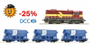 Ak�n� set n�kladn�ho vlaku s Koc�rom 742 ZSSK cargo a v�sypn�mi vag�nmi DUSLO [DCC ZVUK]
