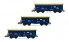 3-dielna s�prava 4-n�pravov�ch samovykladac�ch voz�ov Fals v modro-�ltej farbe, PKP Cargo