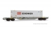 �tvorosov� kontajnerov� voze� Sgnss, siv�, nalo�en� 45-stopov�m kontajnerom DB Schenker, Ep. VI