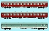 Attika Express Set A - DB a Gr�cke �t�tne �eleznice, Era V, 3-dielna s�prava s dvoma gr�ckymi le�adlov�mi voz�ami a bato�inov�m