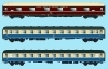 S�prava A Attika Express - DB/Gr�cke �t�tne �eleznice, �ra V, 3-dielna s�prava s gr�ckym l��kov�m voz�om a dvoma le�adlov�mi voz
