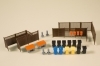 Waste bins with accessories
