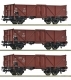 Trojdielny set otvoren�ch n�kladn�ch vag�nov Omm 34, DB