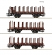 3-piece set: Stake wagons, DRG