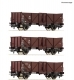 3-piece set: Open freight wagons, DB