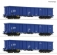 3-piece set: Open freight wagons, PKP Cargo