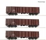 3-piece set: Open freight wagons, DR