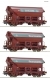 3-piece set: Swivel roof wagons, DB