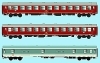 Attika Express Set A - DB a Grcke ttne eleznice, Era V, 3-dielna sprava s dvoma grckymi leadlovmi vozami a batoinovm