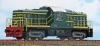 Dieselov lokomotva D143 3030 na ak posunovacie prce v zelenej farbe FS, ra V/VI, depo Livorno