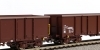 Set 2 otovrených vagónov Eaos s nákladom piesku, OBB