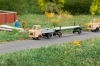 Multicar M22 flatbed with long-goods trailer