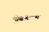Multicar M22 flatbed with long-goods trailer