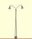 Lampa s mrežovaným stĺpom, obojstranná