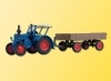 H0 LANZ tractor with rubber-t