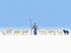 H0 - Pastier s ovcami a psom