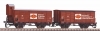 Set 2 krytých nákladných vagónov GGwg G02, DR, "Fortschritt"