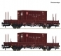Dvojdielny set -  klanicový vagón s kontajnerom, PKP