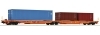 Kĺbový vagón s kontajnermi Sdggmrs/T2000, Wascosa